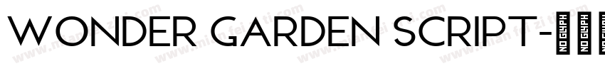 Wonder Garden Script字体转换